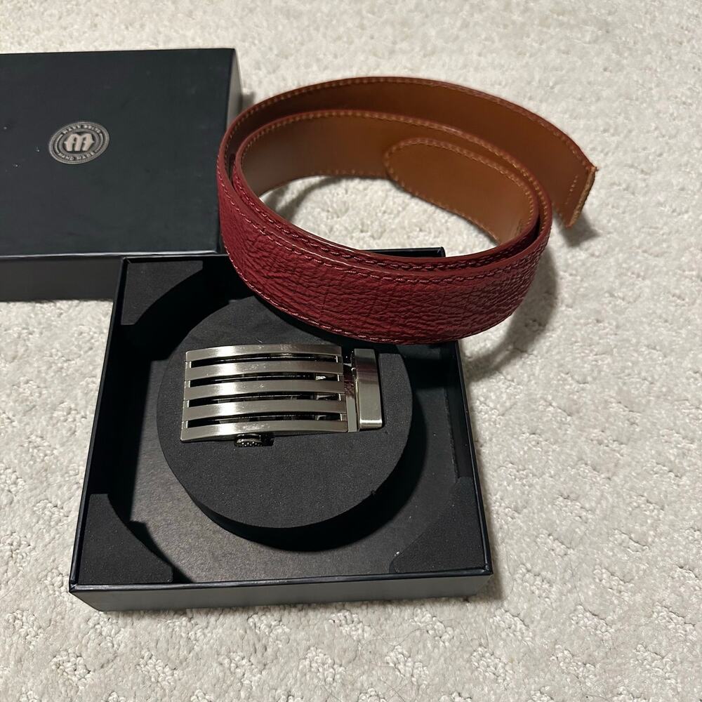 MAXX Belts NIB handmade burgundy